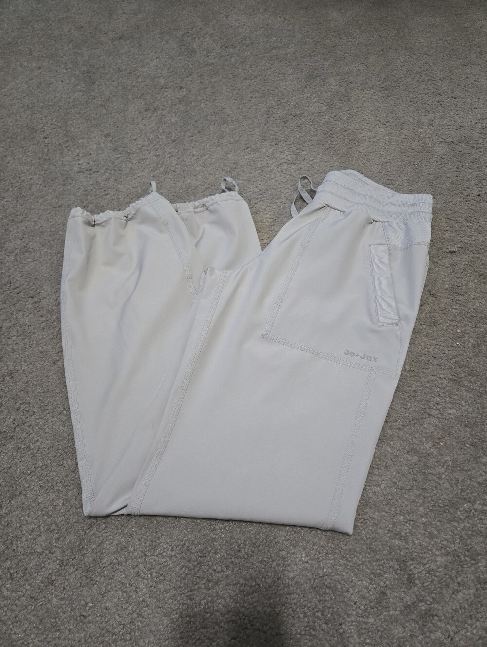 Jo & Jax Light Gray Parachute Pants Adult Small